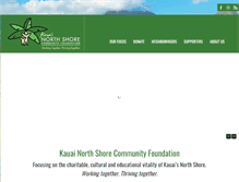 Tablet Screenshot of kauainorthshorecommunityfoundation.org